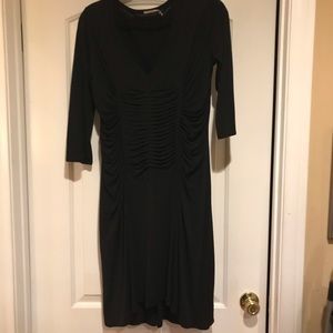 Dress, Max Studio, M, Stretch Lined Blk 3/4 sleeve